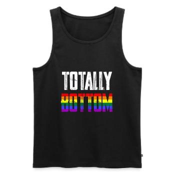 Totally Bottom - Men's Premium Organic Tank Top - black - Front - AI Model Male 178 light (178cm)