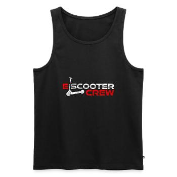 E-Scooten Crew Vintage Distressed Retro Electro - Débardeur bio Premium Homme - noir - Devant - Michal (187cm)