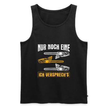 Nur Noch Eine Kettensäge Holz Holzfäller - Männer Premium Bio Tank Top - Schwarz - Vorne - Michal (187cm)