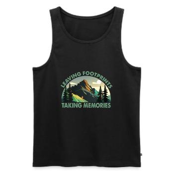 Camping campfire saying - Men's Premium Organic Tank Top - black - Front - AI Model Male 178 light (178cm)