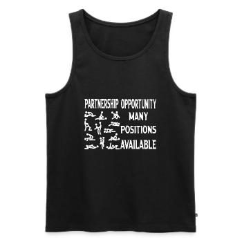 unique naughty design stag night hen party - Men's Premium Organic Tank Top - black - Front - AI Model Male 178 light (178cm)