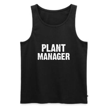 Plant Manager - Men's Premium Organic Tank Top - black - Front - Michal (187cm)