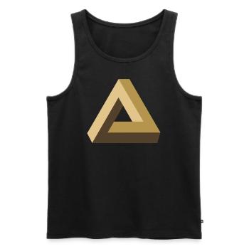 Tribar, Optics, Illusion, Triangle, Geometry, Math - Men's Premium Organic Tank Top - black - Front - AI Model Male 178 light (178cm)