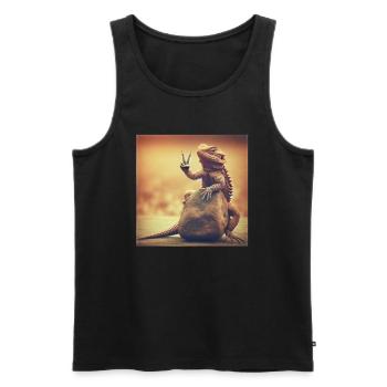 Bartagame - Bearded Dragon Geschenk - Männer Premium Bio Tank Top - Schwarz - Vorne - AI Model Male 178 light (178cm)