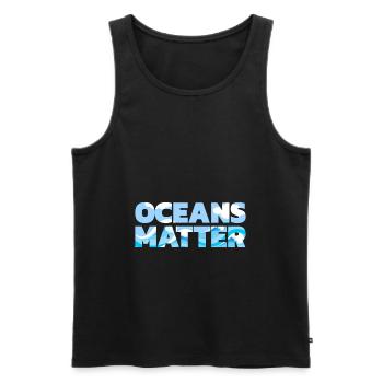 Klimaschutz Umweltschutz Meer Demonstration - Männer Premium Bio Tank Top - Schwarz - Vorne - AI Model Male 178 light (178cm)