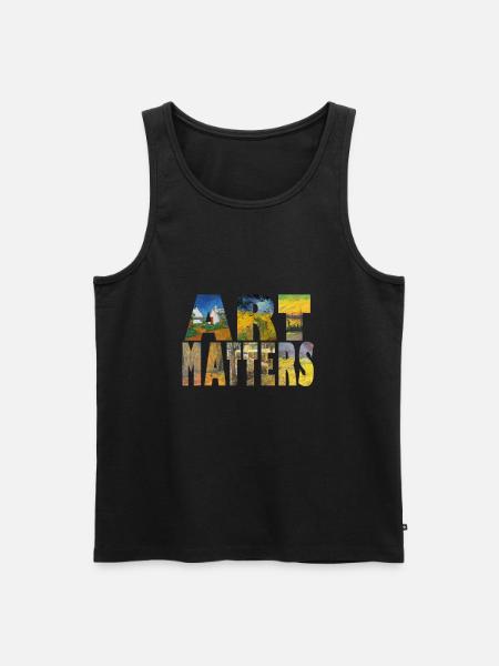 Art Matters Van Gogh Collage - Men's Premium Organic Tank Top - black