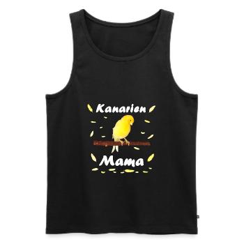 gelber Kanarienvogel Mama Vogel mit Federn - Männer Premium Bio Tank Top - Schwarz - Vorne - AI Model Male 178 light (178cm)