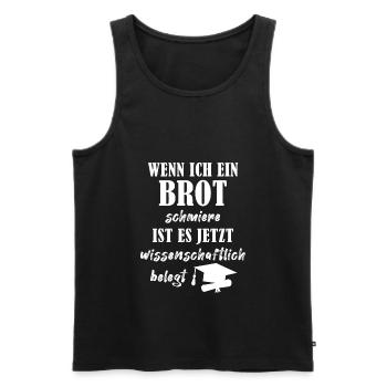 Lustiger Wissenschaftler Abschluss Promotion Dr. - Männer Premium Bio Tank Top - Schwarz - Vorne - Michal (187cm)