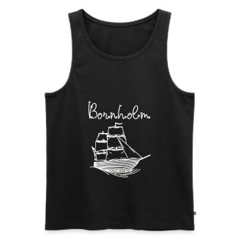 Bornholm Ostsee Insel Urlaub mit Segelschiff - Männer Premium Bio Tank Top - Schwarz - Vorne - AI Model Male 178 light (178cm)