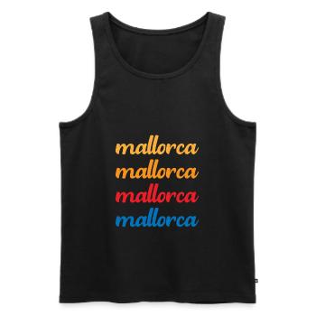 Majorca - Men's Premium Organic Tank Top - black - Front - AI Model Male 178 light (178cm)
