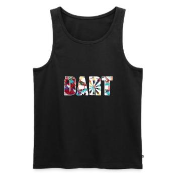 Dart,Graffiti,Painting,Dartboard,Darts - Men's Premium Organic Tank Top - black - Front - Michal (187cm)