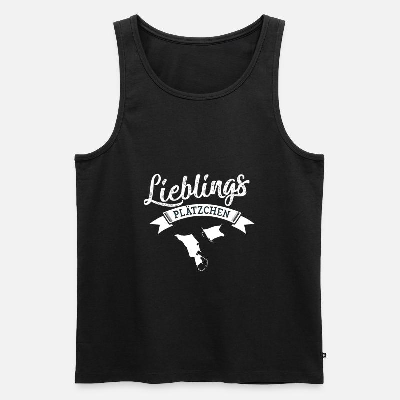 Lieblingsplätzchen Helgoland - Männer Premium Bio Tank Top - Schwarz