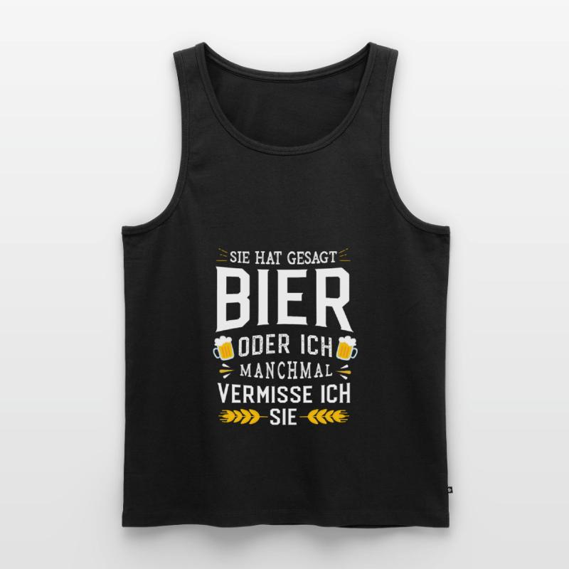Bier oder ich - Beziehung Männer Premium Bio Tank Top