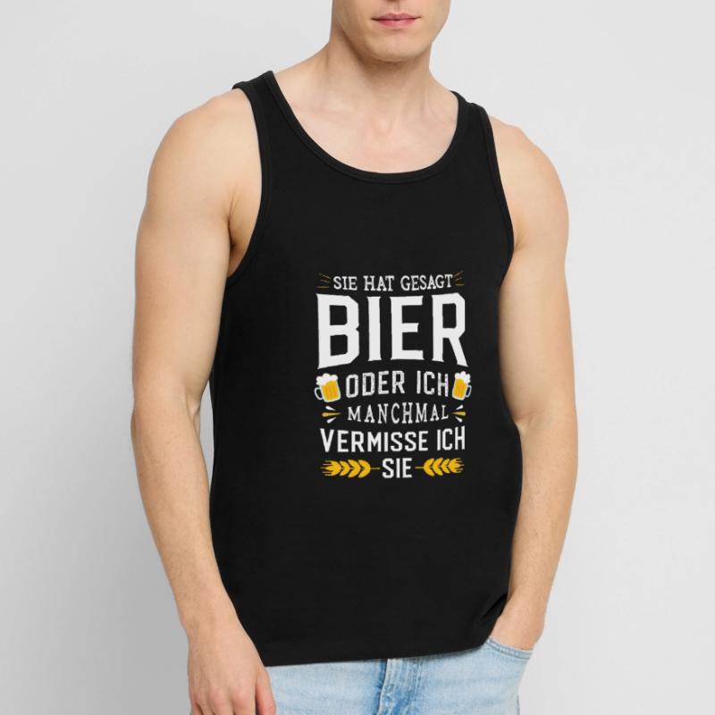 Bier oder ich - Beziehung Männer Premium Bio Tank Top