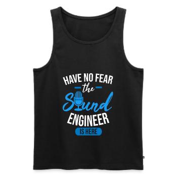 Tontechnicien Shirt Audio Ingénieur Sound Geschenk - Débardeur bio Premium Homme - noir - Devant - Michal (187cm)