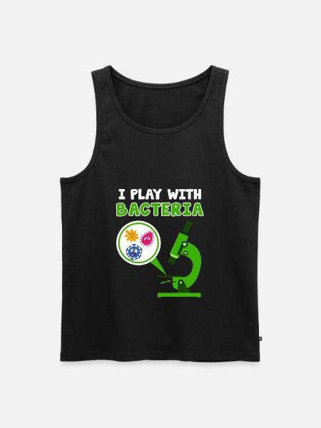 Biologe Shirt Biologie Mikroskop Labor Geschenk - Männer Premium Bio Tank Top - Schwarz