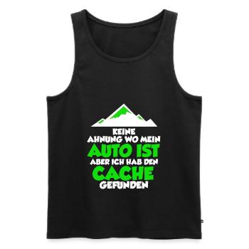 Geocaching Shirt Geocacher Gps Geocache Geschenk - Männer Premium Bio Tank Top - Schwarz - Vorne - Michal (187cm)