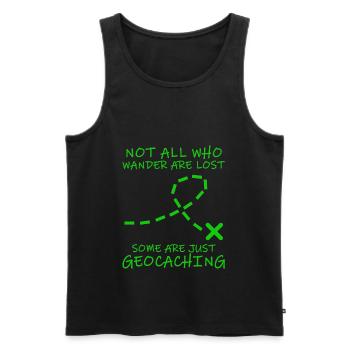 Géocachette Shirt Geocacher Gps Geocache Gift - Débardeur bio Premium Homme - noir - Devant - AI Model Male 178 light (178cm)