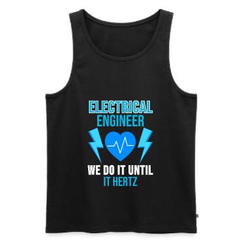 Electrical Engineering Shirt Engineer Occupation Gift - Men's Premium Organic Tank Top - black - Front - AI Model Male 178 light (178cm)