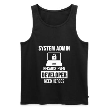 System Admin Administrator Entwickler Geschenk - Men's Premium Organic Tank Top - black - Front - Michal (187cm)