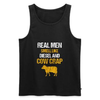 Farmer farmer farm cow cows gift - Men's Premium Organic Tank Top - black - Front - Michal (187cm)