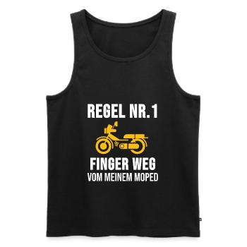 Moped Mofa Rollerfahrer Roller Sprüche Geschenk - Männer Premium Bio Tank Top - Schwarz - Vorne - Michal (187cm)