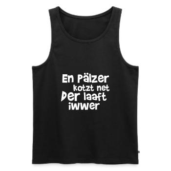 Pfälzer Dubbeglas Weinfest Pälzer Sprüche Geschenk - Männer Premium Bio Tank Top - Schwarz - Vorne - Michal (187cm)
