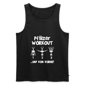Weinfest Pfalz Schorle Korkenzieher Geschenk - Männer Premium Bio Tank Top - Schwarz - Vorne - Michal (187cm)