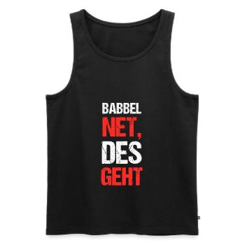 Hessen Hessisch Frankfurt am Main Dialekt Geschenk - Männer Premium Bio Tank Top - Schwarz - Vorne - Michal (187cm)