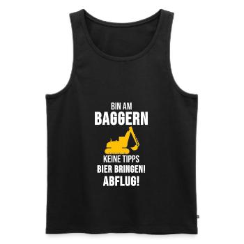 Bagger Baggerfahrer Baggerfahrer Lustig Geschenk - Männer Premium Bio Tank Top - Schwarz - Vorne - Michal (187cm)