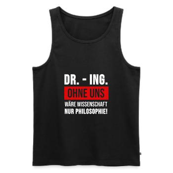 Doktortitel Promotion Doktor Ingenieur Geschenk - Männer Premium Bio Tank Top - Schwarz - Vorne - Michal (187cm)