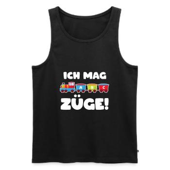 Kinder Lokomotive Eisenbahn Zug Süßes Geschenk - Männer Premium Bio Tank Top - Schwarz - Vorne - Michal (187cm)