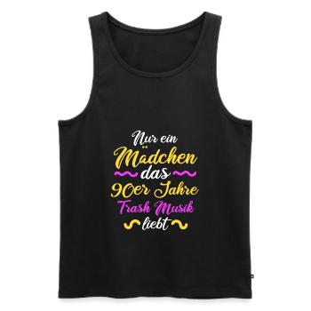 90er Jahre Party Neunziger 90s Trash Geschenk - Männer Premium Bio Tank Top - Schwarz - Vorne - Michal (187cm)