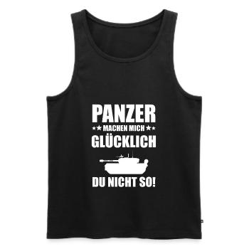 Panzer Panzerfahrer Militär Soldat Geschenkidee - Männer Premium Bio Tank Top - Schwarz - Vorne - Michal (187cm)