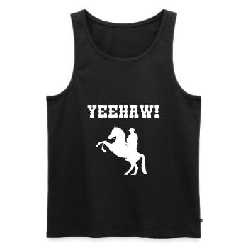 Westernreiten Westernreiter Westernpferd Geschenk - Männer Premium Bio Tank Top - Schwarz - Vorne - AI Model Male 178 light (178cm)
