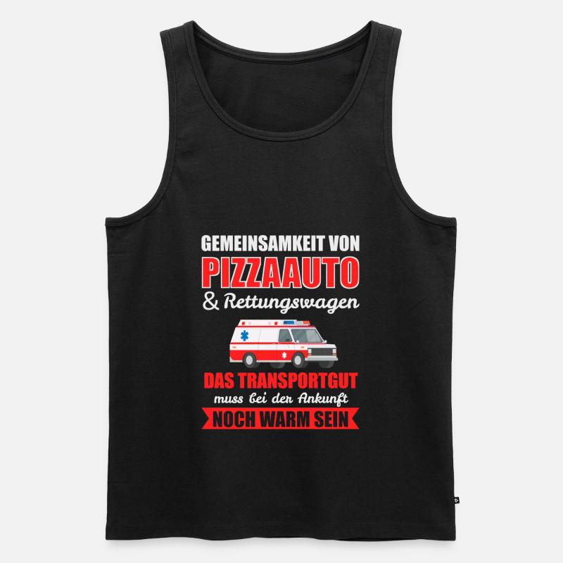 Notfallsanitäter Rettungssanitäter Spruch Geschenk - Männer Premium Bio Tank Top - Schwarz
