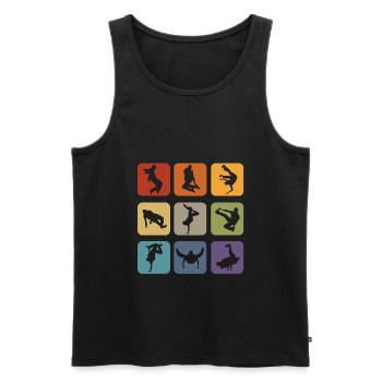 Breakdancer Breakdance B-Boying Tänzer Geschenk - Männer Premium Bio Tank Top - Schwarz - Vorne - Michal (187cm)