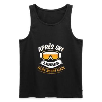 Apres Ski Saufen Bier Fasching Sprüche Geschenk - Männer Premium Bio Tank Top - Schwarz - Vorne - Michal (187cm)