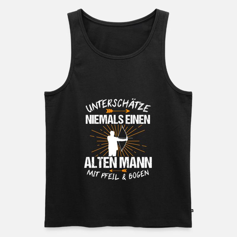 Bogensport Bogenschütze Bogenschießen Geschenk - Männer Premium Bio Tank Top - Schwarz