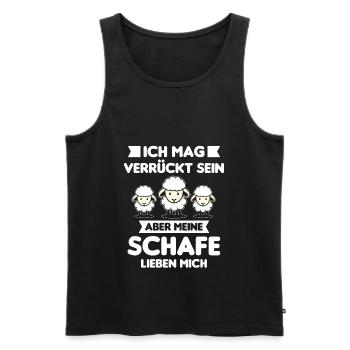 Schäfer Schaf Schafe Hirte Lustiges Geschenk - Männer Premium Bio Tank Top - Schwarz - Vorne - Michal (187cm)