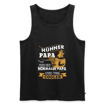 Hühner Papa Hühnerstall Bauer Huhn Geschenk - Männer Premium Bio Tank Top - Schwarz - Vorne - Michal (187cm)