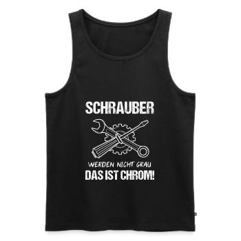 Werkstatt Schrauber Kfz Mechaniker Vater Geschenk - Männer Premium Bio Tank Top - Schwarz - Vorne - AI Model Male 178 light (178cm)