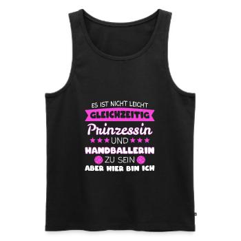 Handballer Frauen Handball Mannschaft Geschenk - Männer Premium Bio Tank Top - Schwarz - Vorne - Michal (187cm)