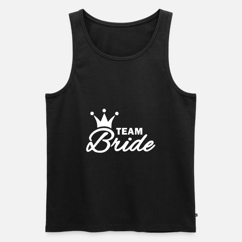 Team Bride - Männer Premium Bio Tank Top - Schwarz