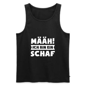 Schwarzes Schaf Schafe Bauer Hirte Kostüm Geschenk - Männer Premium Bio Tank Top - Schwarz - Vorne - Michal (187cm)