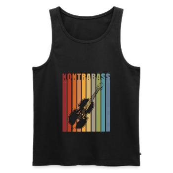 Kontrabass Orchester Big Band Musik Geschenk - Männer Premium Bio Tank Top - Schwarz - Vorne - AI Model Male 178 light (178cm)