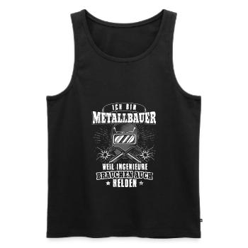 Schlosser Schweißer Meister Geschenk - Männer Premium Bio Tank Top - Schwarz - Vorne - Michal (187cm)