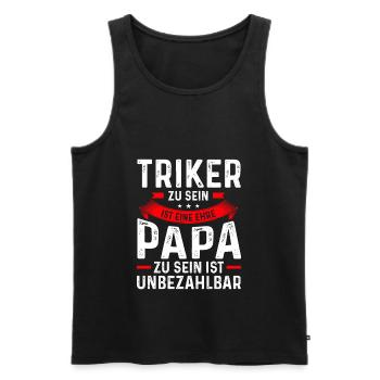 Trike Triker Dreirad Geschenk - Männer Premium Bio Tank Top - Schwarz - Vorne - Michal (187cm)