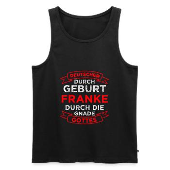 Franken Nürnberg Oberfranken Geschenk - Männer Premium Bio Tank Top - Schwarz - Vorne - Michal (187cm)