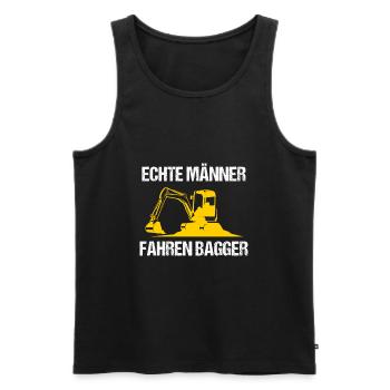 Bagger Baggerfahrer Baggern Geschenk - Männer Premium Bio Tank Top - Schwarz - Vorne - Michal (187cm)
